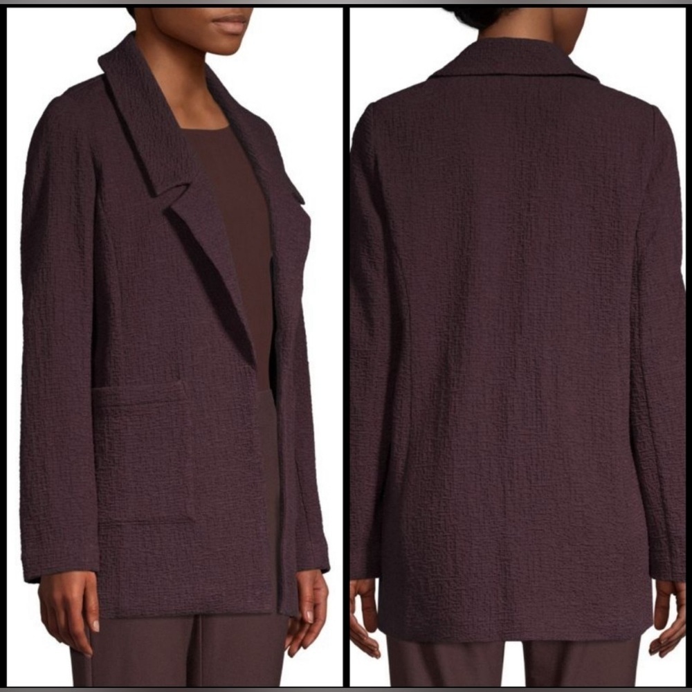 NWT Eileen Fisher Notch Collar Jacket in Casis, Size M